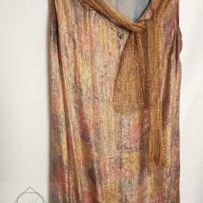 1920s lame flapper dress with tie-dye, mermaid effect